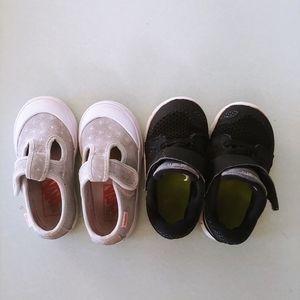 Girls Vans and Nike sneakers/Toddler Size